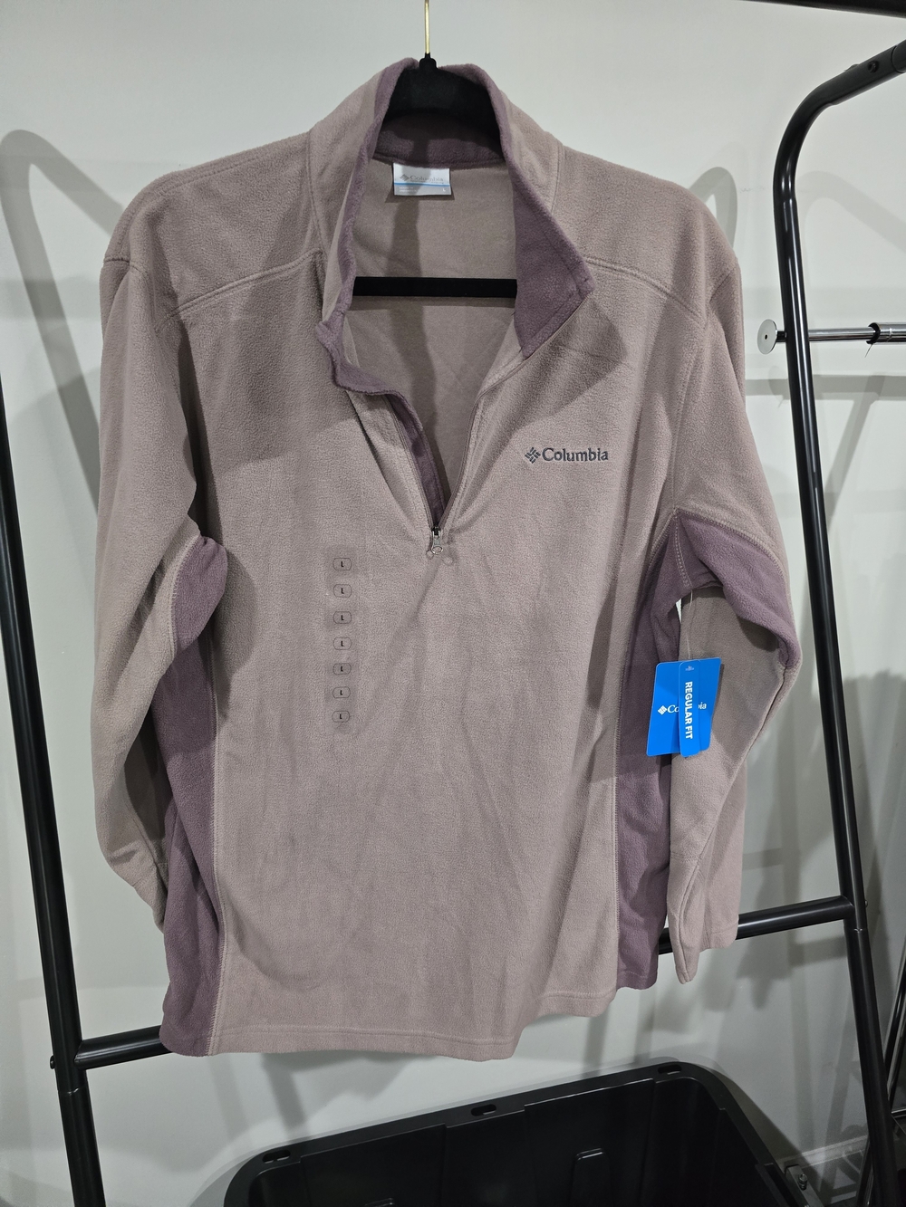 Columbia Lavender Quarter-Zip Fleece Pullover